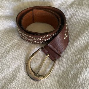 Vintage Michael Kors metal studded leather belt